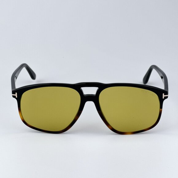 Tom Ford FT1000/S 05E PIERRE-02 BRAND NEW Sunglasses Black Brown Square Unisex - Picture 4 of 10